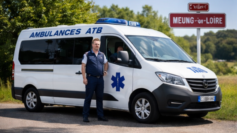 ambulance Meung-sur-Loire ambulances Meung-sur-Loire ambulance ATB ambulance Loiret ambulance Orléans ambulance autour de moi transport sanitaire Meung-sur-Loire transport sanitaire Orléans transport sanitaire Loiret transport médicalisé Loiret ambulance privée Meung-sur-Loire ambulance conventionnée sécurité sociale ambulance agréée CPAM Loiret ambulance pour hospitalisation ambulance pour consultation médicale ambulance pour dialyse ambulance pour chimiothérapie ambulance pour radiologie ambulance pour entrée et sortie d’hospitalisation VSL Meung-sur-Loire VSL Orléans VSL Loiret transport VSL conventionné transport assis professionnalisé VSL sécurité sociale VSL pour rendez-vous médicaux transport médical assis Orléans taxi Meung-sur-Loire taxi Orléans taxi Loiret taxi conventionné CPAM taxi médical Orléans taxi ambulance Meung-sur-Loire taxi toutes distances Loiret taxi PMR Loiret transport PMR Orléans transport fauteuil roulant Meung-sur-Loire transport personnes à mobilité réduite Loiret véhicule adapté fauteuil roulant transport handicapé Orléans transport gare Meung-sur-Loire taxi gare Meung-sur-Loire transport gare Orléans taxi gare Orléans transport gare La Chapelle-Saint-Mesmin transport gare Saint-Ay taxi aéroport Orléans transport aéroport Orly transport aéroport Roissy Charles de Gaulle transport aéroport Paris depuis Loiret taxi aéroport Meung-sur-Loire ambulance hôpital Orléans ambulance CHR Orléans ambulance clinique Oréliance ambulance hôpital de Meung-sur-Loire transport clinique Loiret ambulance disponible 24h/24 ambulance urgence relative Loiret transport médical jour et nuit ambulance sur prescription médicale ambulance pour personnes âgées transport médical sécurisé entreprise d’ambulances Meung-sur-Loire société d’ambulances Loiret ambulancier Meung-sur-Loire ambulanciers professionnels Orléans